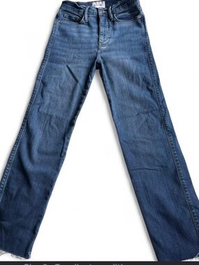 Frame Denim Le Sylvie Straight Leg Jeans in Navy Blue